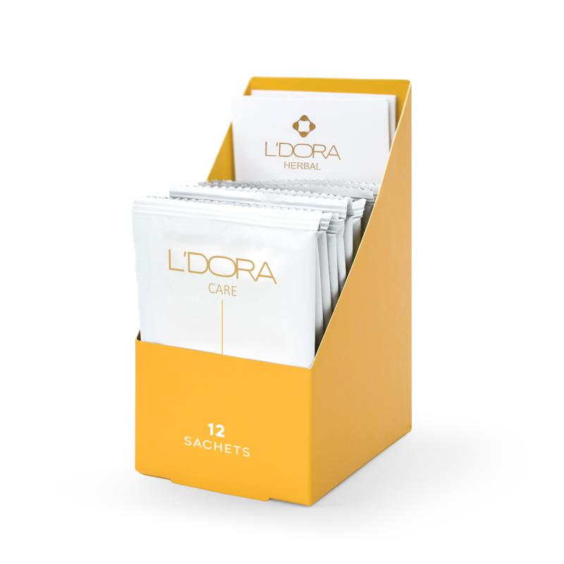 L’DORA HERBAL SPIRULINA HYDROGEL POWDER MASK CONTAINING EGG WHITE AND Q10, 12 PCS