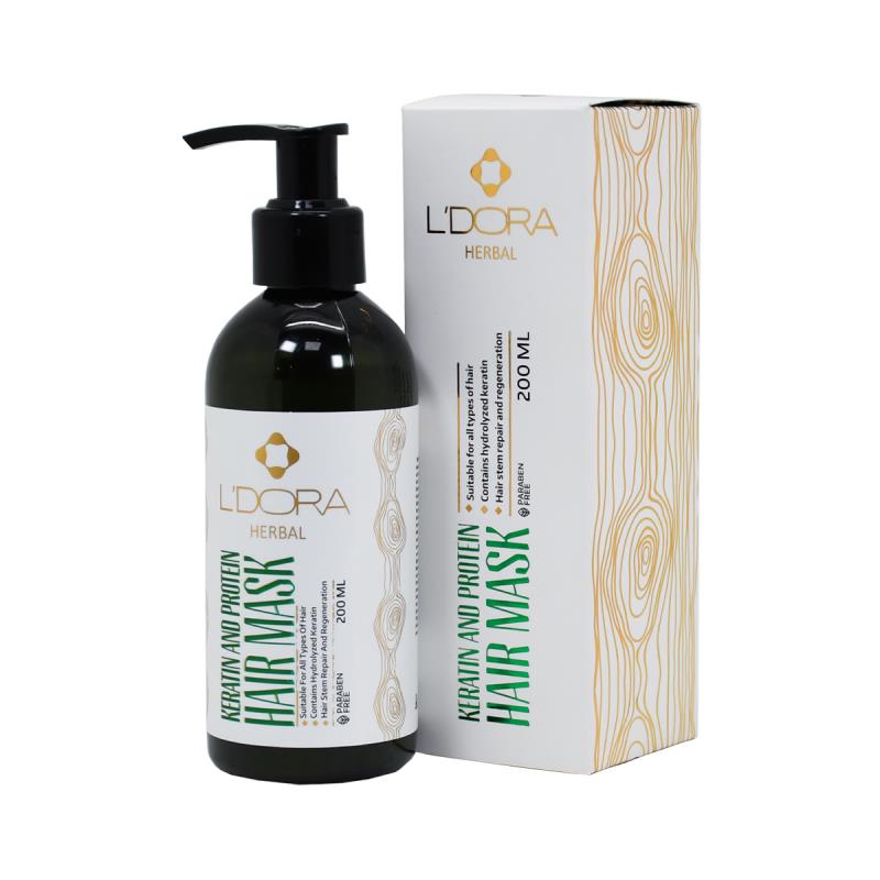 L'DORA HERBAL KERATIN AND PROTEIN HAIR MASK, 200 ml