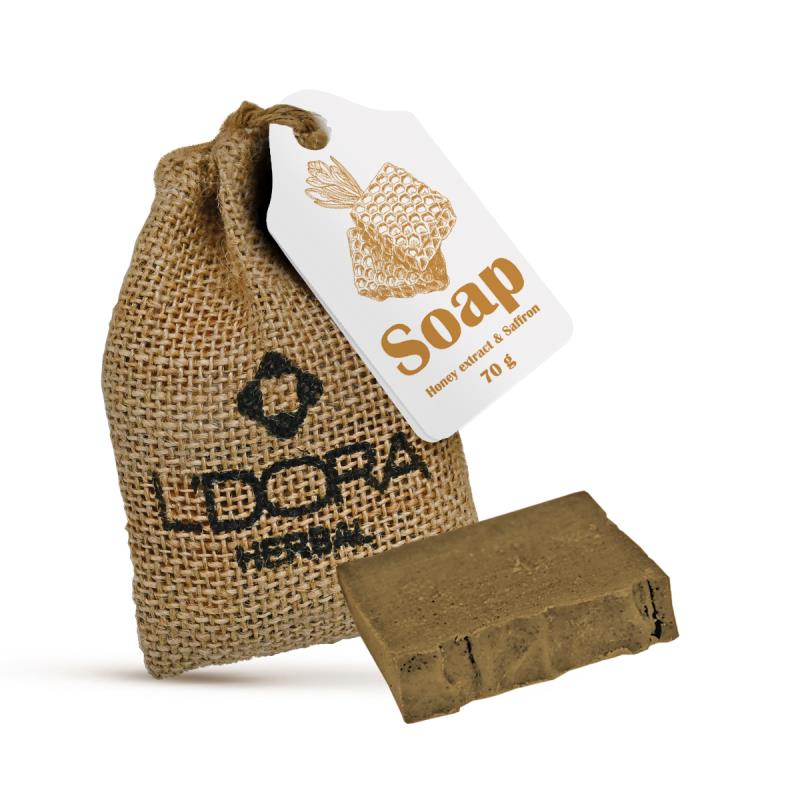 L’DORA HERBAL SOAP WITH HONEY EXTRACT AND SAFFRON, 70 gr